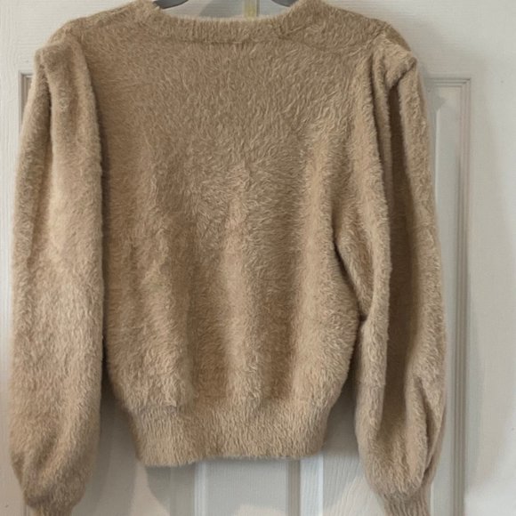Ronny Kobo Light Brown Fuzzy Sweater XS * - Picture 5 of 6